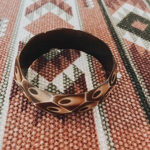African Wood Bangle Bracelet